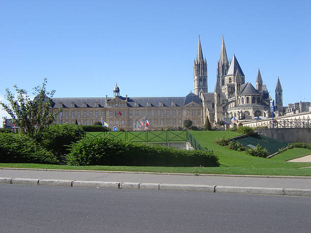 town hall - Abbey aux Hommes (Caen)  caen photos stock pictures, royalty-free photos & images