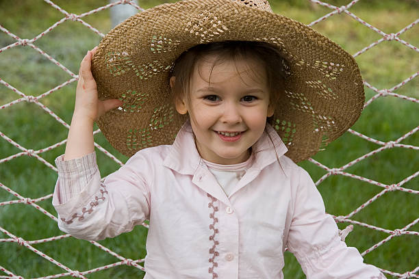 istock Little girl with hat 89141045