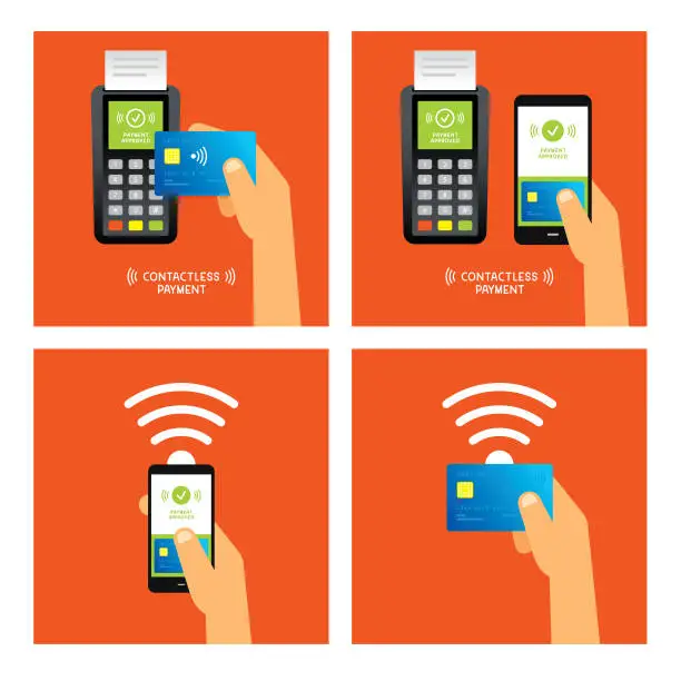Vector illustration of Contactless payment