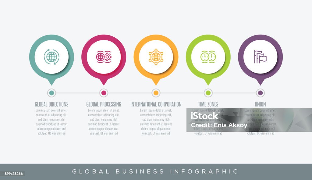 Global Business Infographic Transportation stock vector