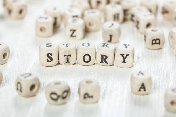 istock Story word written on wood block. 891426506