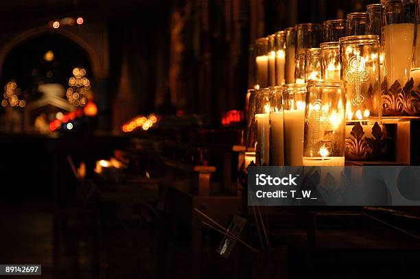 Church Candles Stock Photo - Download Image Now - Night, Candid, Candle