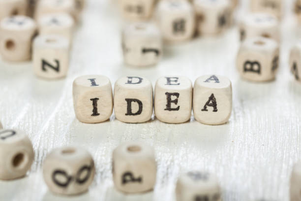 istock Idea word written on wood block. 891429024