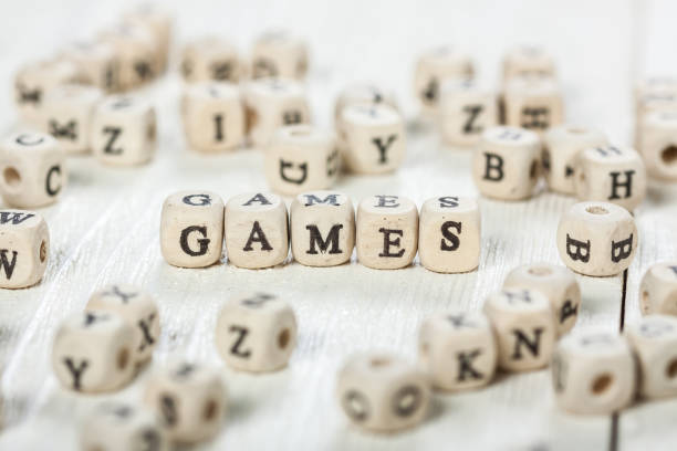 istock Games word written on wood block. 891429120