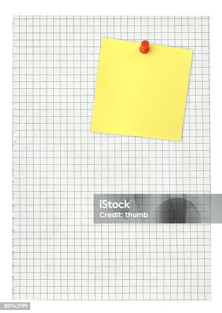 Adhesive Note And Squared Pape Stock Photo - Download Image Now - Adhesive Note, Advertisement, Advice