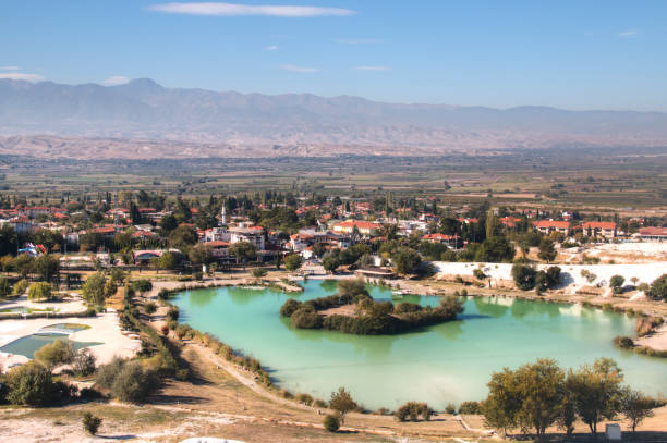 istock Landscape with pools in Pamukkale, Turkey 891432758