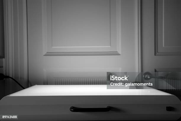 Lightbox Lit Stock Photo - Download Image Now - Black And White, Color Image, Dark