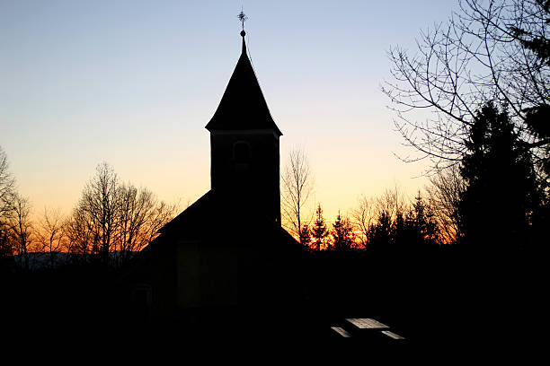 istock Silhouette of a church 89143608