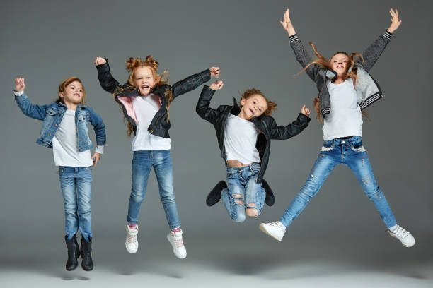 istock Young girl jumping at studio 891441786