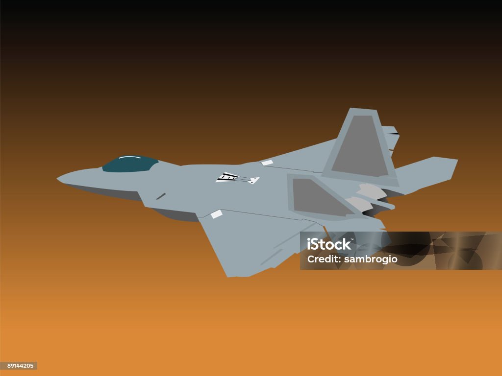 Abend Tactical Fighter Jet - Lizenzfrei Jagdflugzeug Stock-Illustration