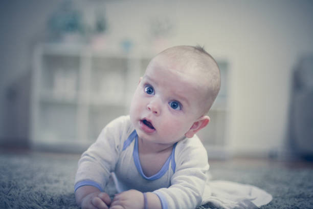 istock Cute baby boy portrait. Close up. 891444438