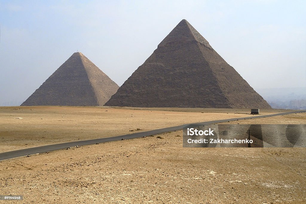 Due piramidi d'Egitto - Foto stock royalty-free di Africa
