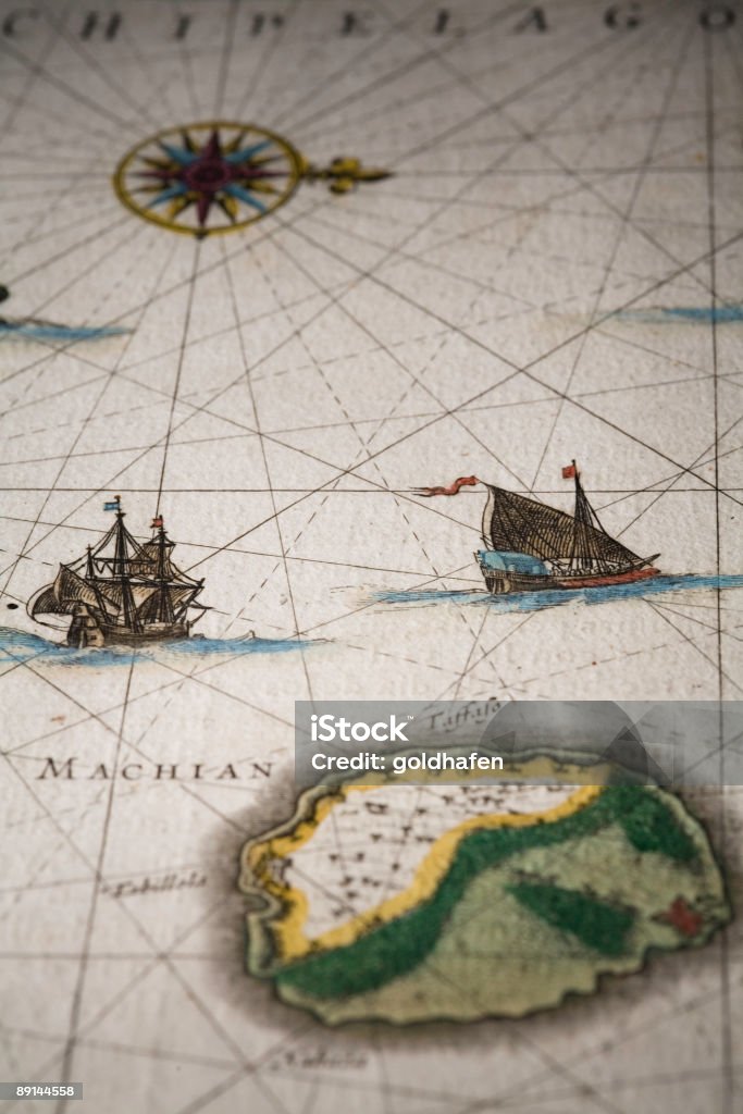 Archipel - Lizenzfrei Karte - Navigationsinstrument Stock-Illustration