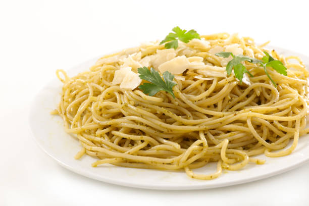 istock pasta with pesto sauce 891450872
