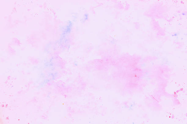 istock Pink-purple cheerful light multicolored spots on white paper, spring, winter shades. Hand draw illustration 891451270