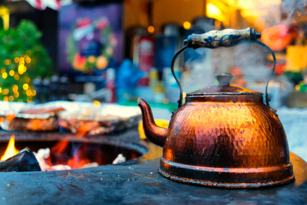 istock A kettle by the fire at the Christmas Fair 891452046