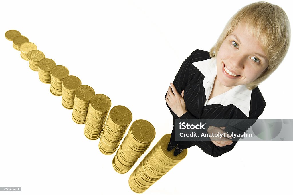 Деловая женщина и график с отмыванием денег - Стоковые фото Бизнес роялти-фри