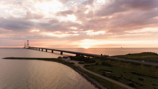 istock View from above of bridge at sunset 891455210