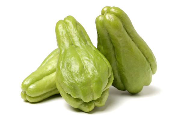istock Fresh chayote isolated on white background 891455318