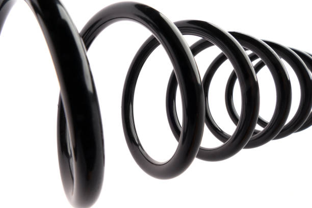 Car springs, shock absorber isolates on white background