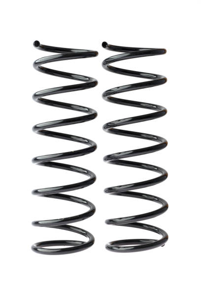 istock Car springs, shock absorber isolates on white background 891455700