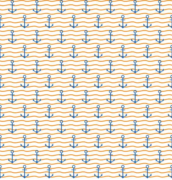 Vector illustration of Seamless Anchor Pattern