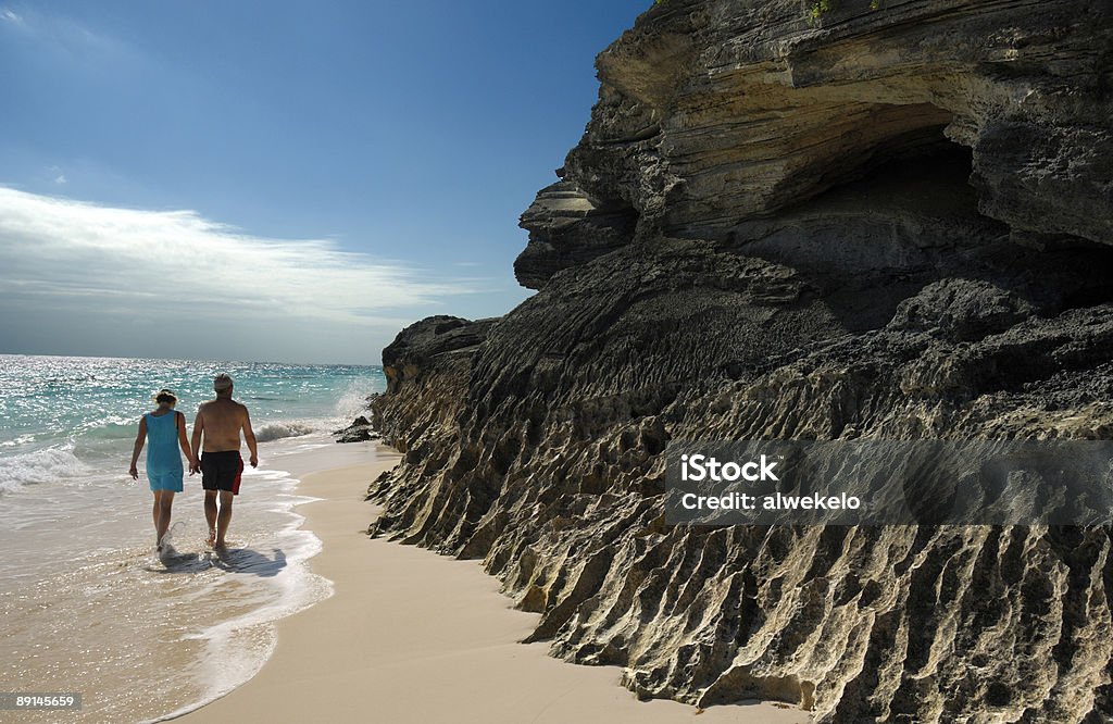 Bermuda Elbow Beach Senior Fitness - Lizenzfrei Bermudainseln Stock-Foto