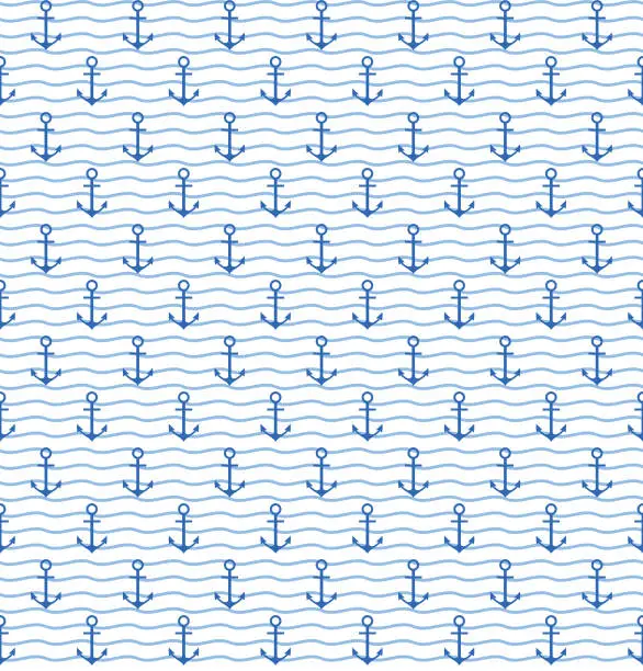 Vector illustration of Seamless Anchor Pattern