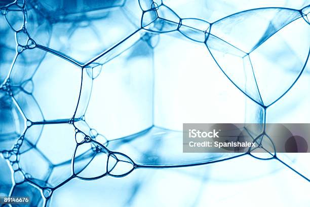 Organic Cellular Abstract Stock Photo - Download Image Now - Abstract, Blue, Bubble