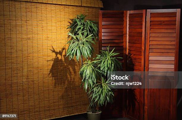 Office Background With Plant Stock Photo - Download Image Now - Backgrounds, Bamboo - Material, Carpentry