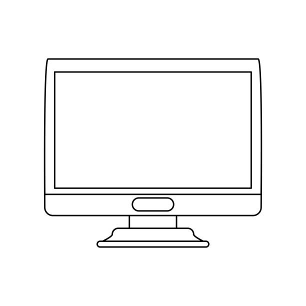 Computer Monitor Coloring Page