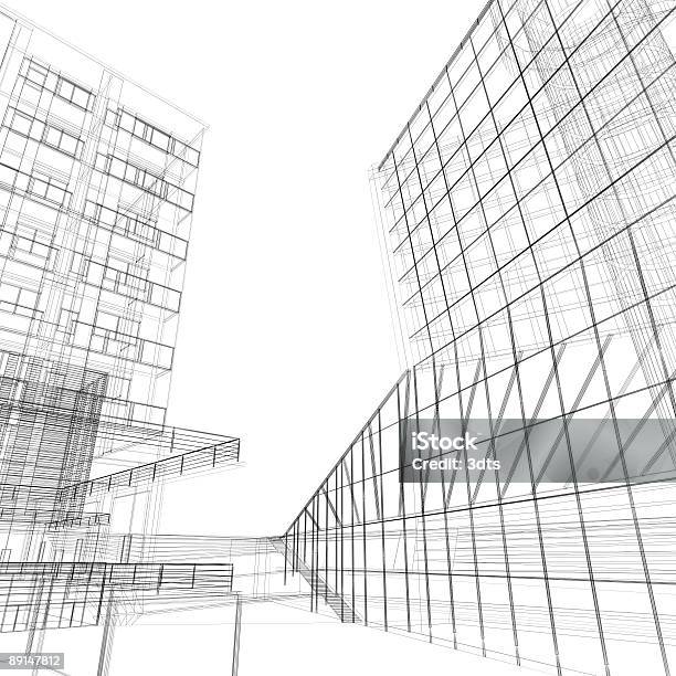 Photo libre de droit de Dans Le Quartier Financier Architecture Modélisation 3d banque d'images et plus d'images libres de droit de Architecte