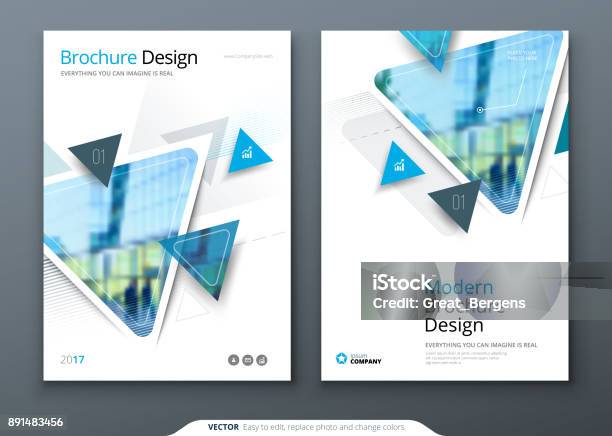 Brochure Template Layout Design Corporate Business Annual Report Catalog Magazine Flyer Mockup Creative Modern Bright Concept Circle Round Shape Stock Illustration - Download Image Now