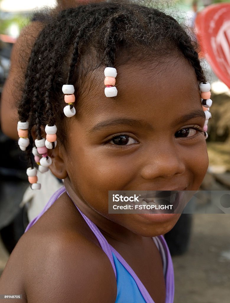 Portrait of afro american girl smilling Venezuela Stock Photo