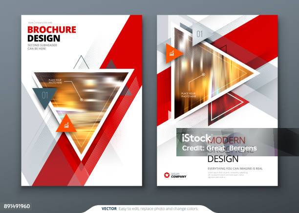 Brochure Template Layout Design Corporate Business Annual Report Catalog Magazine Flyer Mockup Creative Modern Bright Concept Circle Round Shape Stock Illustration - Download Image Now