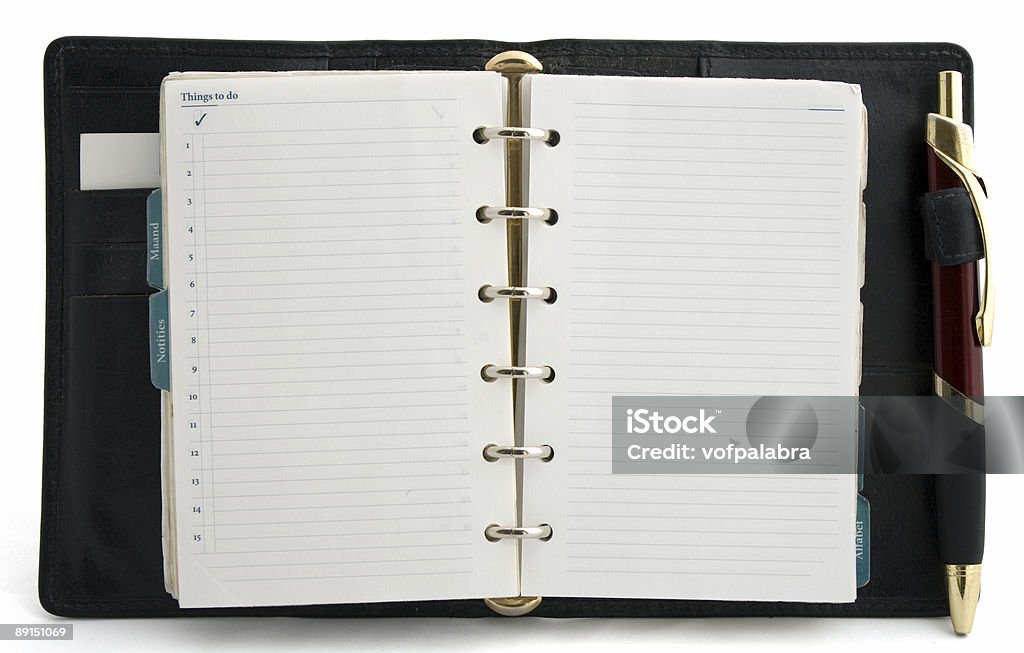 Calendário de coisas para fazer página - Royalty-free Agenda Pessoal Foto de stock