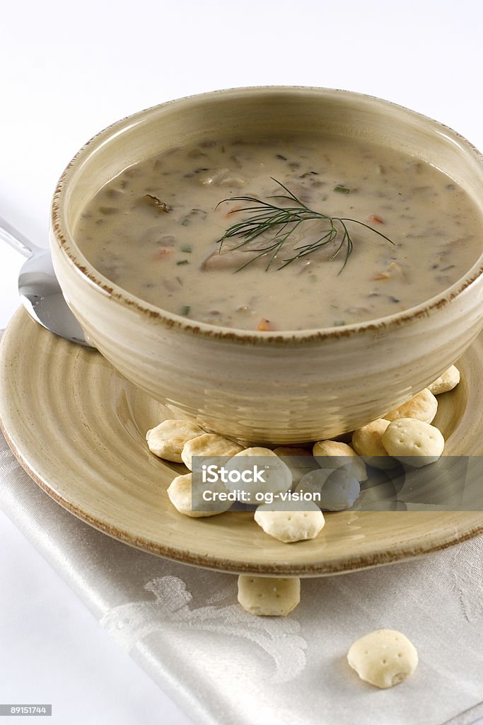 Mushroom soup  Bowl Stock Photo