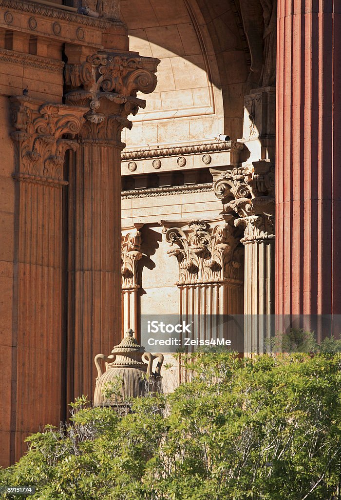 Palace of Fine Arts w San Francisco gród - Zbiór zdjęć royalty-free (Czerwony)