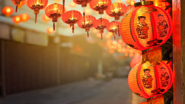 istock Chinese new year lanterns in china town. 891530410