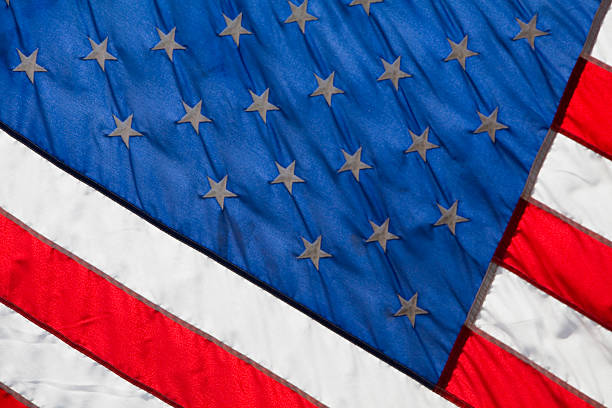 istock Closeup of American Flag 89153104