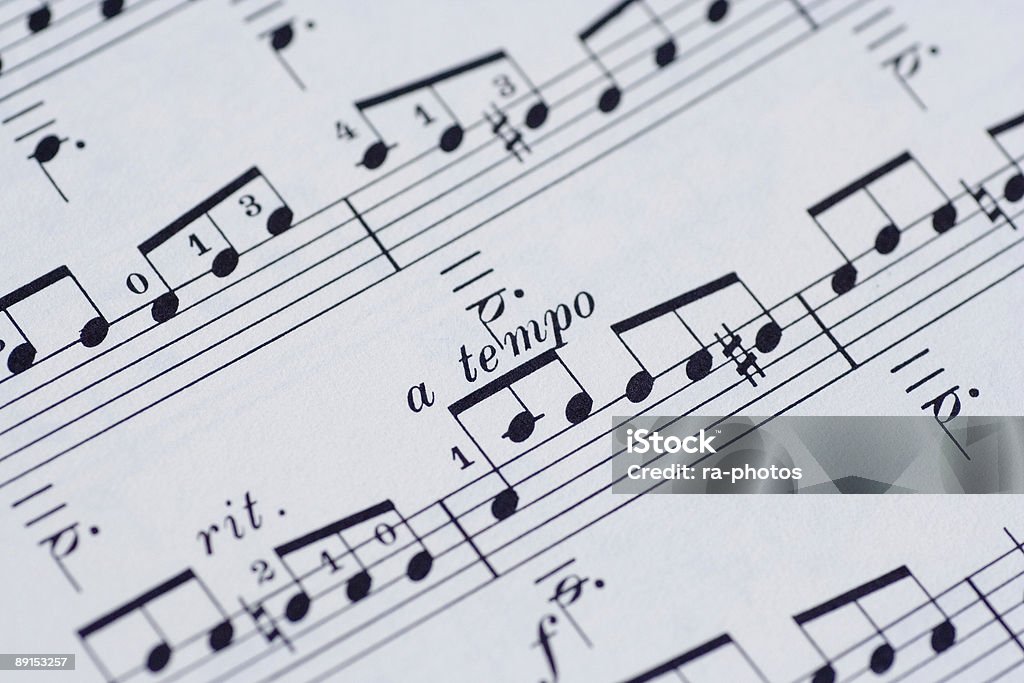 Sheet Music - Lizenzfrei Aufführung Stock-Foto