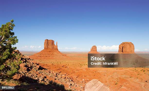 Monument Valley The Mittens And Merrick Butte Stock Photo - Download Image Now - Arizona, Butte - Rocky Outcrop, Color Image