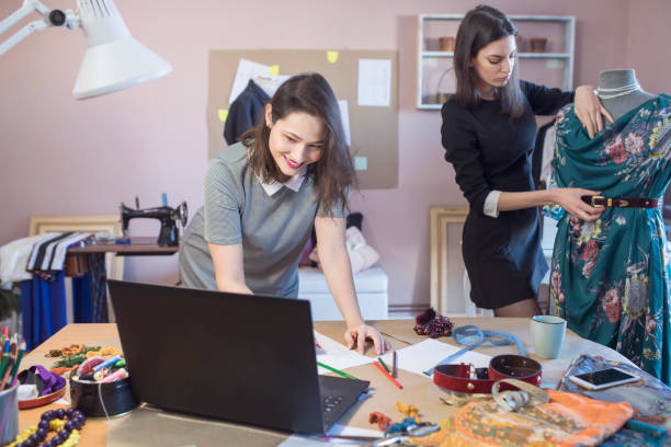 istock Fashion Designers Working In Their Art Studio 891540984