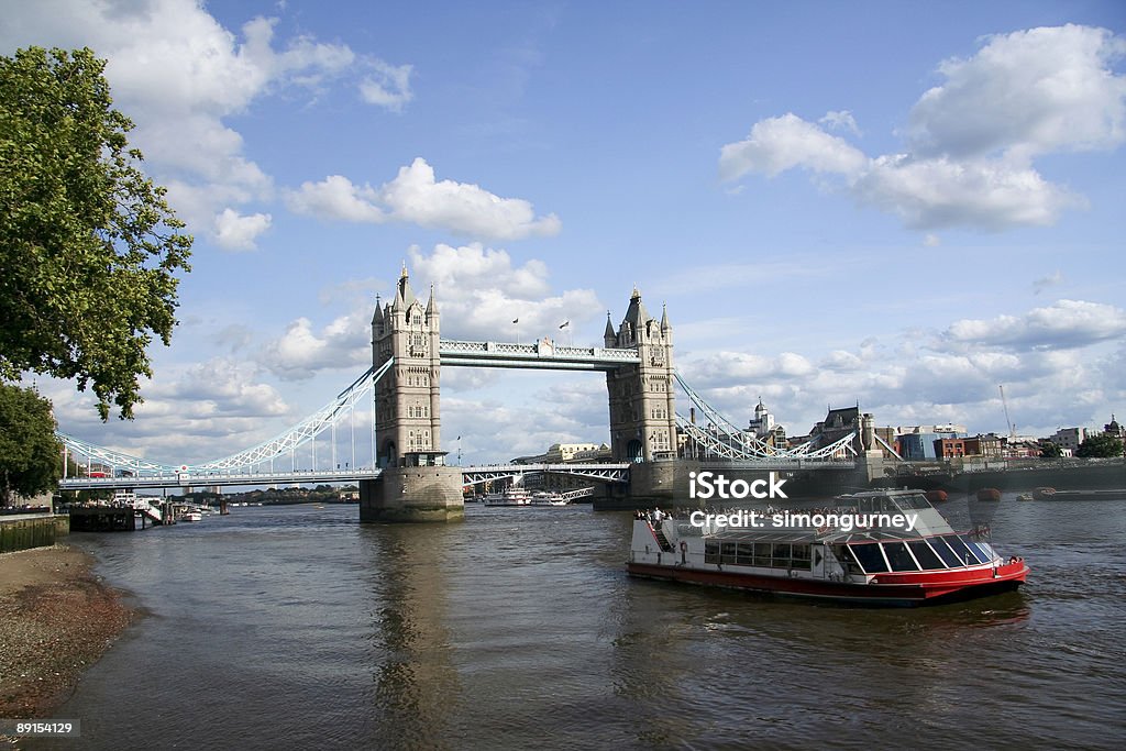 Wieża Most Rzeka boat thames, Londyn, Wielka Brytania - Zbiór zdjęć royalty-free (Lato)