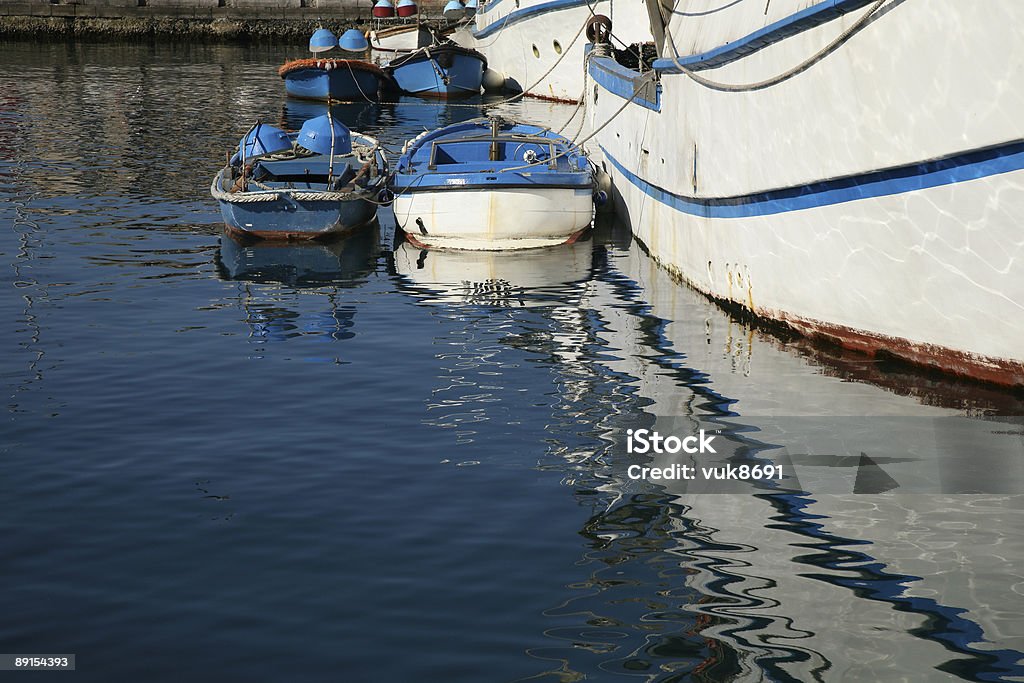 Pesca barcos-Rijeka-Croácia - Royalty-free Ancorado Foto de stock