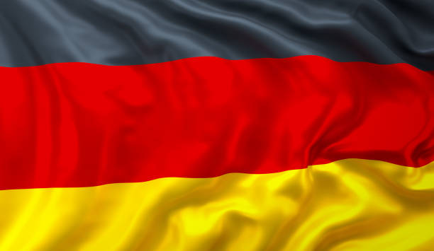 istock German flag waving in the wind 891545014