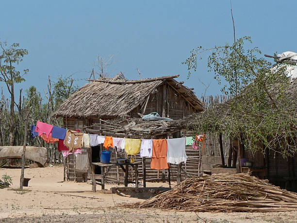 istock madagascan village with laundry 89155004