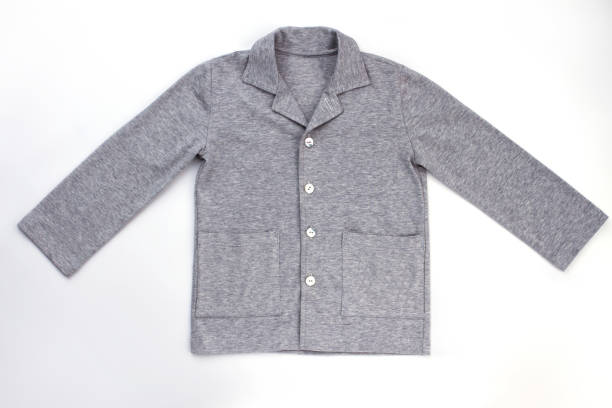 istock Gray melange shirt on white 891552252