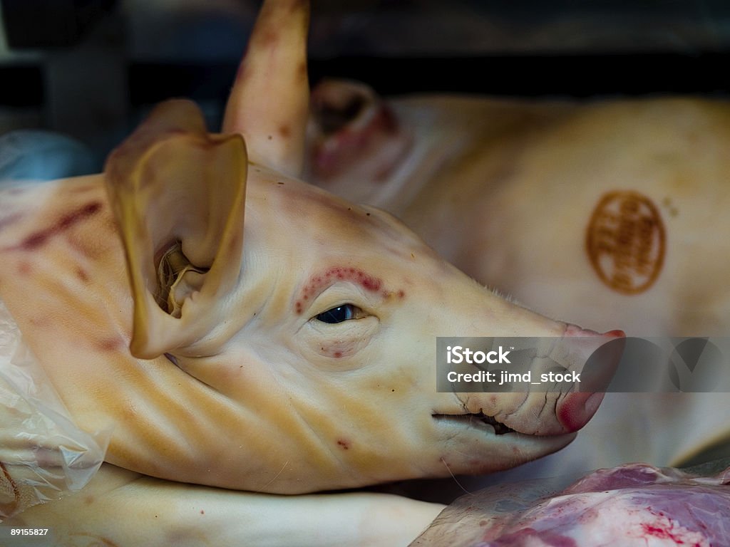 Schwein Sie im Market - Lizenzfrei Barcelona - Spanien Stock-Foto