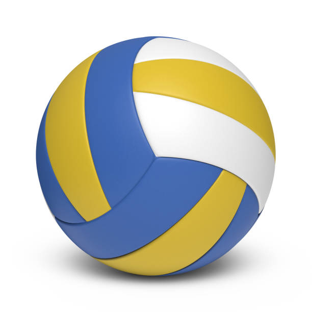 istock Tricolor volleyball leather ball - 18 segments 891559534